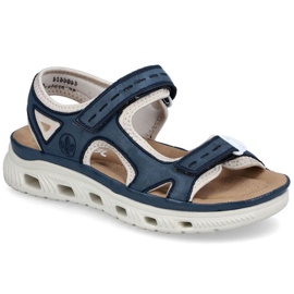 Kvinnors Rieker 64066-14 Navy Blue Sandals blå
