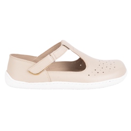Olivier Kvinnors barfota skor gjorda av naturläder 1283 Beige
