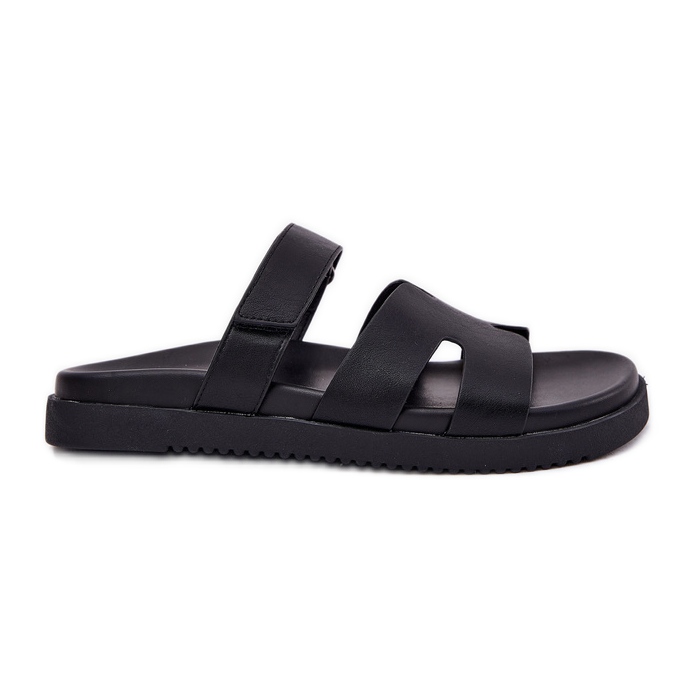 Kvinnors flip flops med Vinceza 17401 kardborrband svart