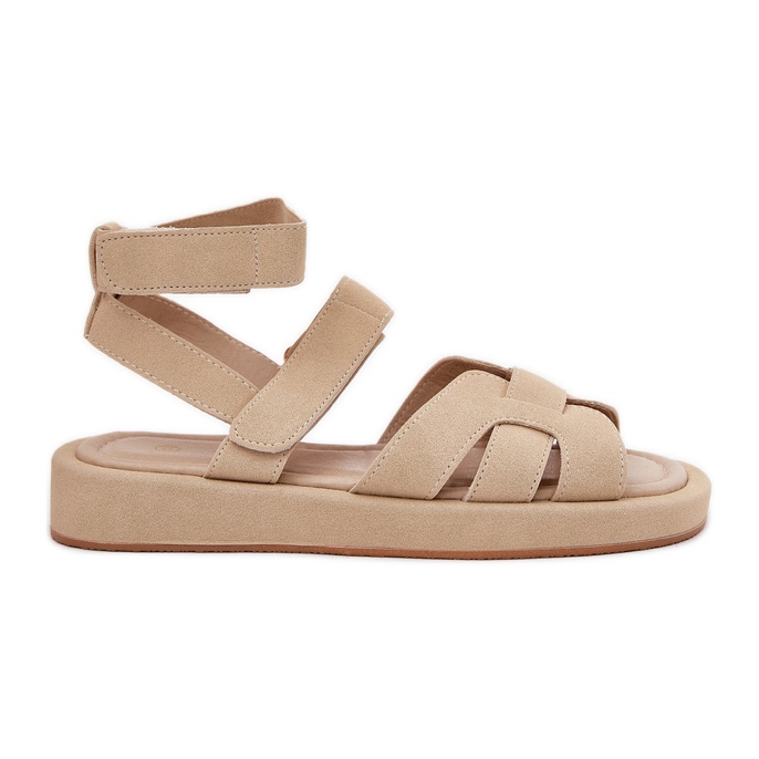 Kvinnosandaler med beige