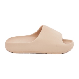 Kvinnors skum flip flops beige