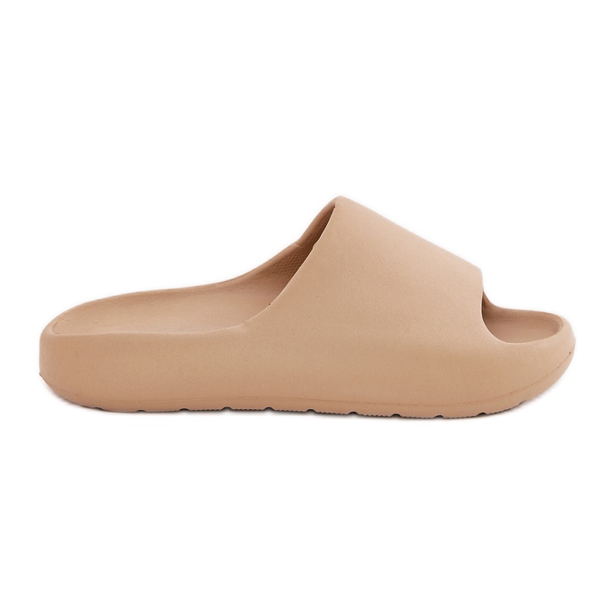 Kvinnors skum flip flops mörk beige