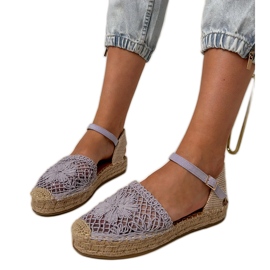 OpenWork Espadrilles Purple Sandals purpur