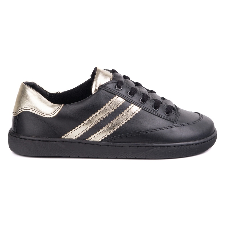 Sneakers barfota kvinnors kaia olivier - svarta läderskor