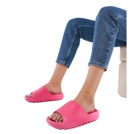 Rosa kvinnors gummi flip flops