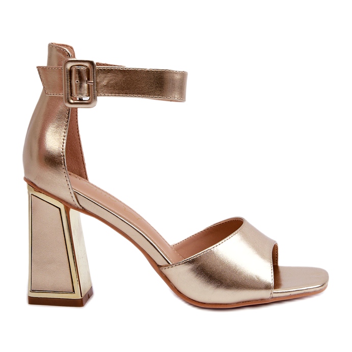 Evento Eleganta damsandaler med högklackade guld gyllene