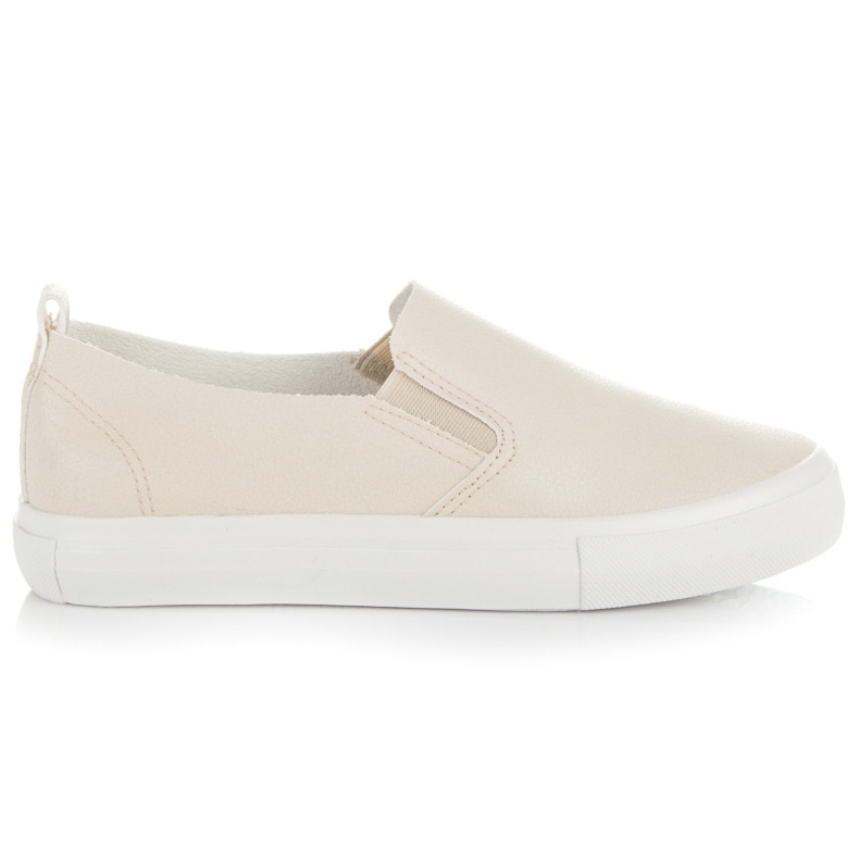 Beige slipons