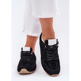 Kvinnors sportskor med Eco Suede Black svart