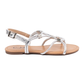 Silver kvinnors flip -flops