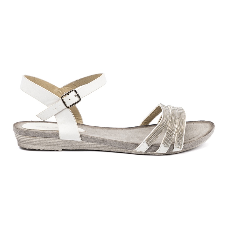 Shelvt Snygga kvinnors sandaler med glitterband mångfärgad