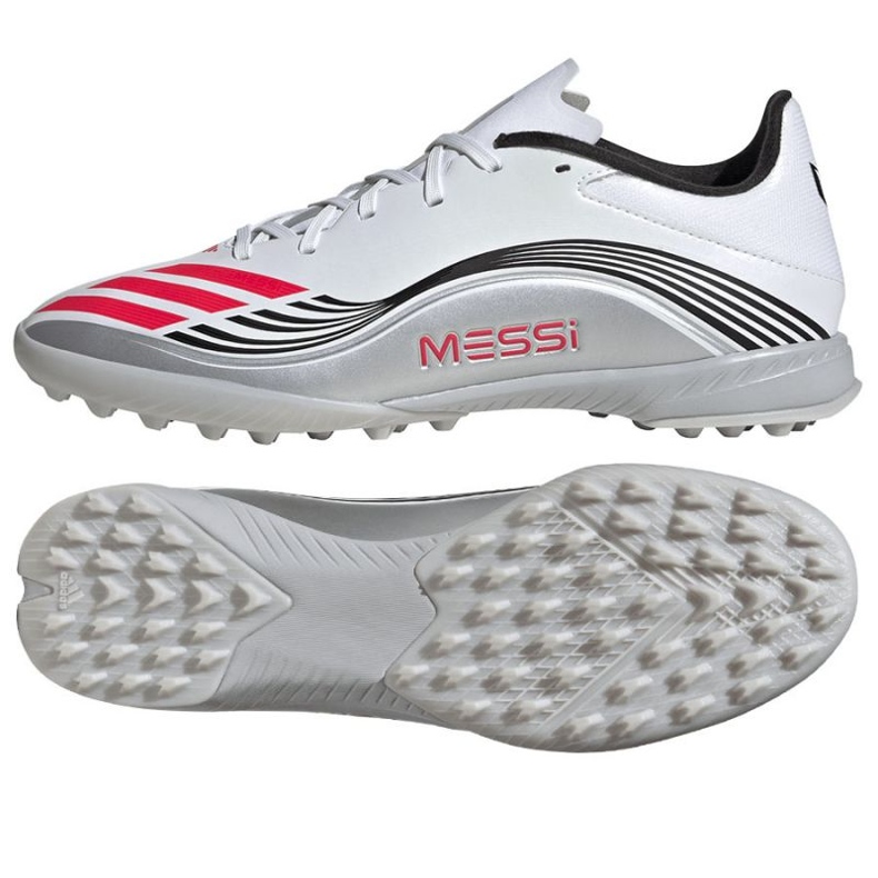 Adidas F50 Messi League TF JP7448 fotbollsskor vit