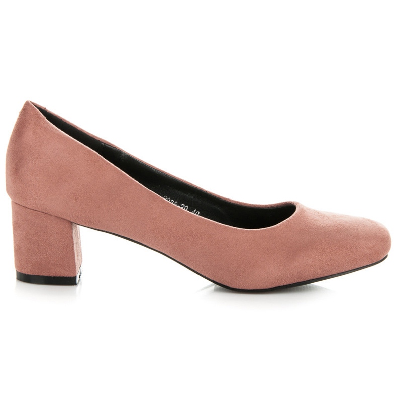 Vices New Collection Klassiska pumps i mocka rosa
