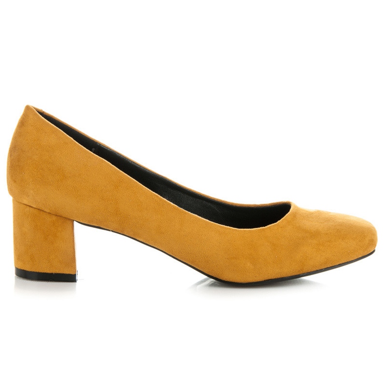 Vices New Collection Klassiska pumps i mocka gul