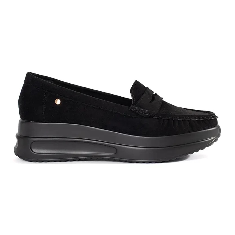 Goodin Suede Loafers på en tjock svart sula