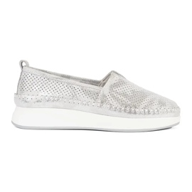 Goodin Silverskor gjorda av naturläder