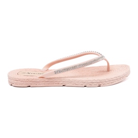 Seastar Ljusrosa flip -flops med zirkoner