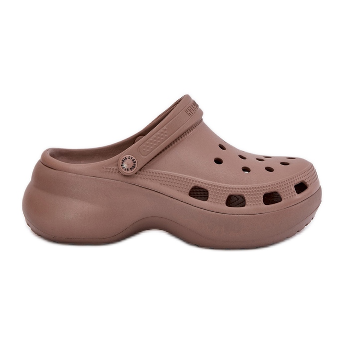 Big Star Women's Foam Flip flops på den massiva enda stora stjärnan RR274A121 Dark Beige