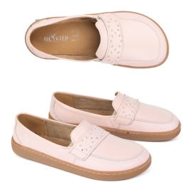 Olivier Kvinnors barfota Inga -loafers med en bred polsk rosa rosa