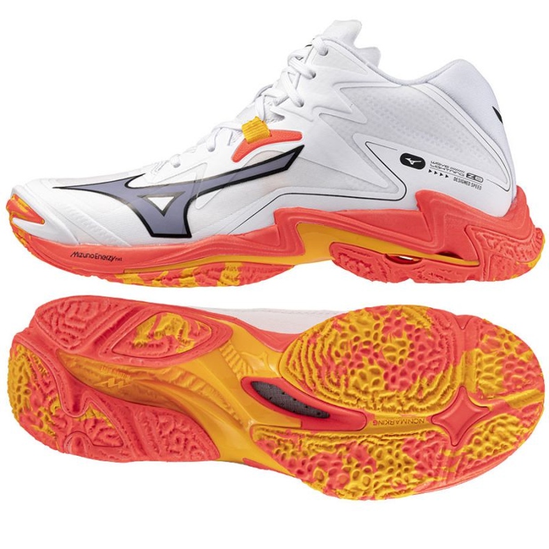 Mizuno Wave Lightning Z8 Mid V1GA240598 Volleyballskor vit