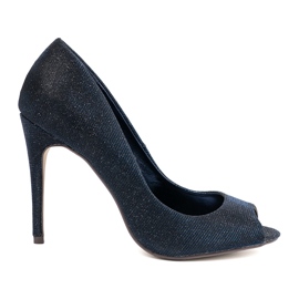 Seastar Marinbrokadpumpar med nakna fingrar blå