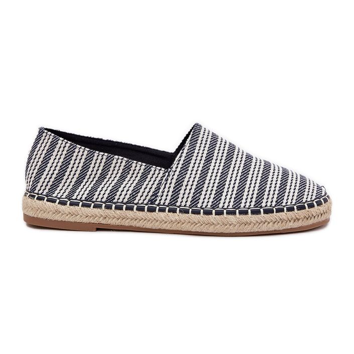 Mäns espadrilles med Braid Navy Blue blå