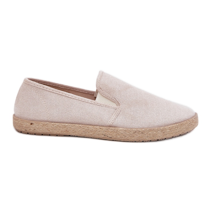 Espadrilles mäns sneakers med Eco Suede Beige