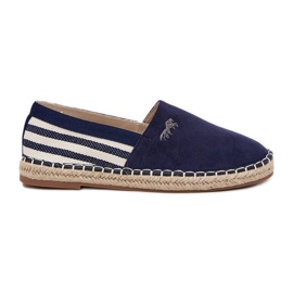 Mäns Eco -Suede Espadrilles Navy Blue blå