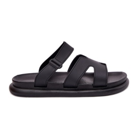 Kvinnors gummi tofflor med ett svart bälte