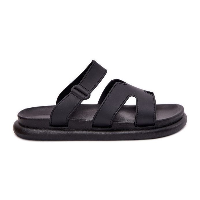 Kvinnors gummi tofflor med ett svart bälte