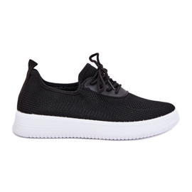 Material Slocked Sports Shoes on the Platform Women's Black svart