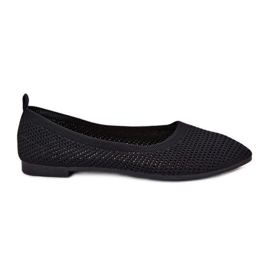 Kvinnors mesh material ballerinas svart