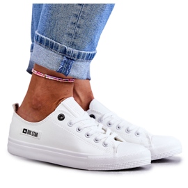 Låg läder Sneakers för kvinnor Big Star KK274010 Vit