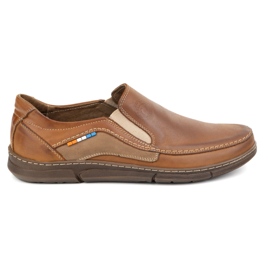 Olivier Slip-On 283GT Camel Brown Leather Moccasins Brown Brown brun