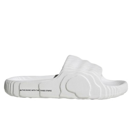 Kvinnors/mäns flip -flops adidas adilelette 22 Crystal White med en bekväm profilerad vit sula (HQ4672)