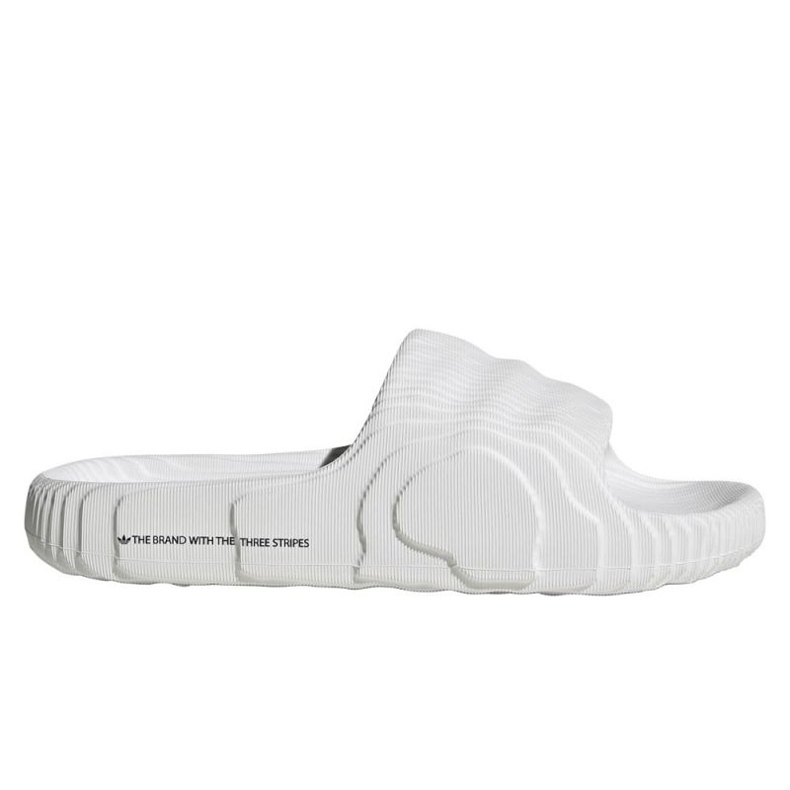 Kvinnors/mäns flip -flops adidas adilelette 22 Crystal White med en bekväm profilerad vit sula (HQ4672)
