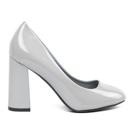 Seastar Ljusgrå lackerade pumpar