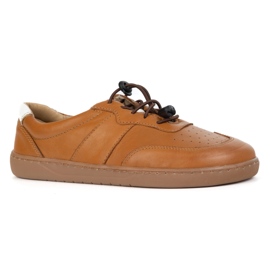 Olivier Barfota kvinnors skor minimalistisk läder bred brun aria