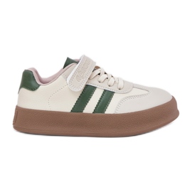 Boto Barnens sneakers på Beige-Green-plattformen Sopiaella