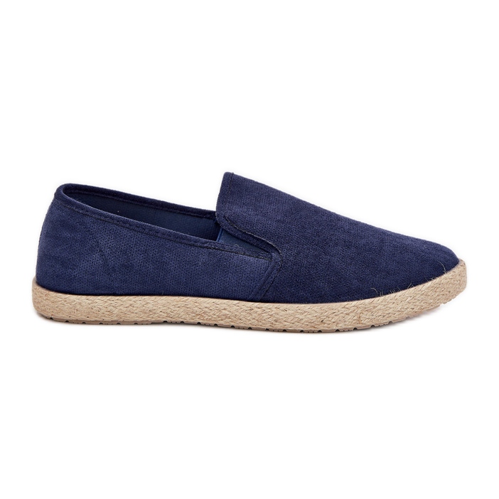 Boto Espadrilles mäns sneakers med Eco Suede Navy Lunaria blå