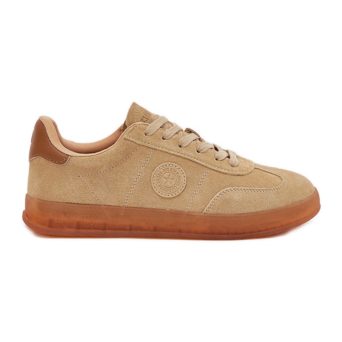 Kvinnors mocka sneakers Big Star RR274849 Hi-Polish Beige System