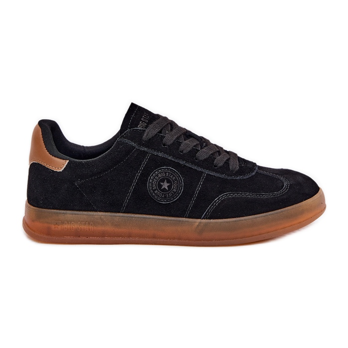 Kvinnors mocka sneakers Big Star RR274851 Hi-Polish System Black svart