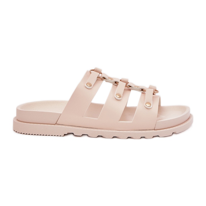 Boto Kvinnors flip flops med ränder lätt beige pasiriela