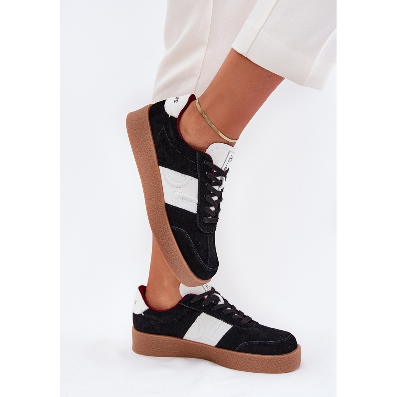 Women's Suede Sneakers Big Star av Daniel Lopez SS2D4021 Black svart