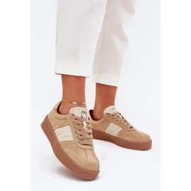 Women's Suede Sneakers Big Star av Daniel Lopez SS2D4022 Beige