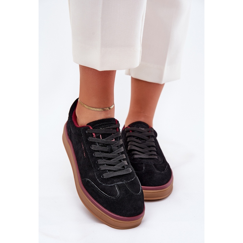 Women's Suede Sneakers Big Star av Daniel Lopez SS2D4006 Black svart