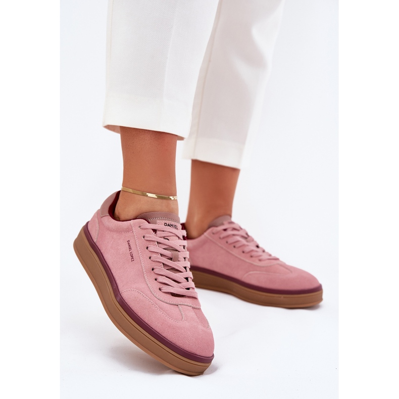 Women's Suede Sneakers Big Star av Daniel Lopez SS2D4010 Pink rosa