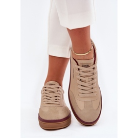 Women's Leather Sneakers Big Star av Daniel Lopez SS2D4007 Beige