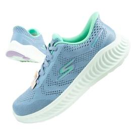 Skor Skechers går nu -khloe slip -ins i 125643/blgr blå