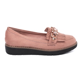 Seastar Rosa mocka loafers med dekorativa kristaller