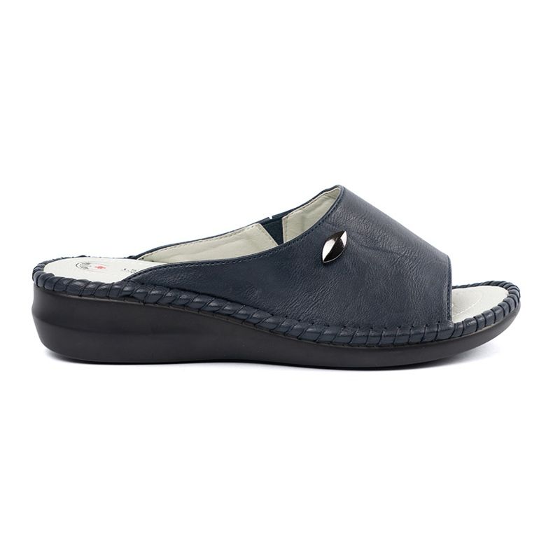 Shelvt Bekväma flip -flops med läderinsats